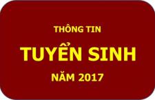 Thông tin tuyển sinh đại học chính quy năm 2017